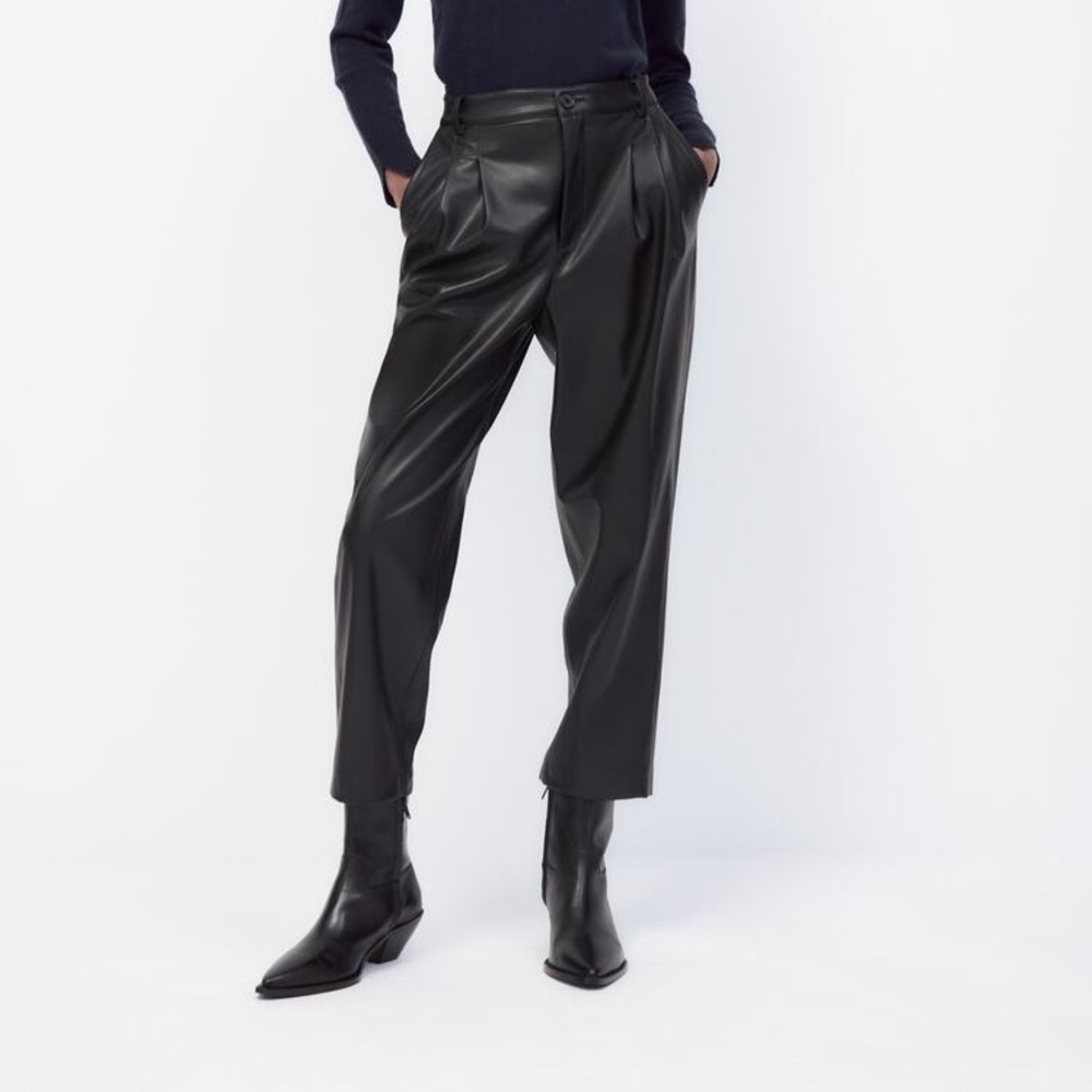 ZARA Faux Leather Trousers